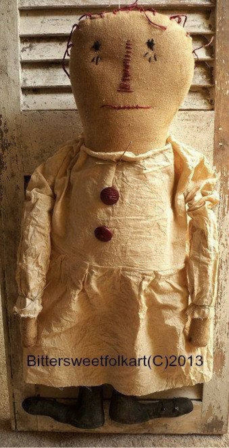 ~~ Primitive Gingerbread Doll w//baby ~~ PATTERN #66
