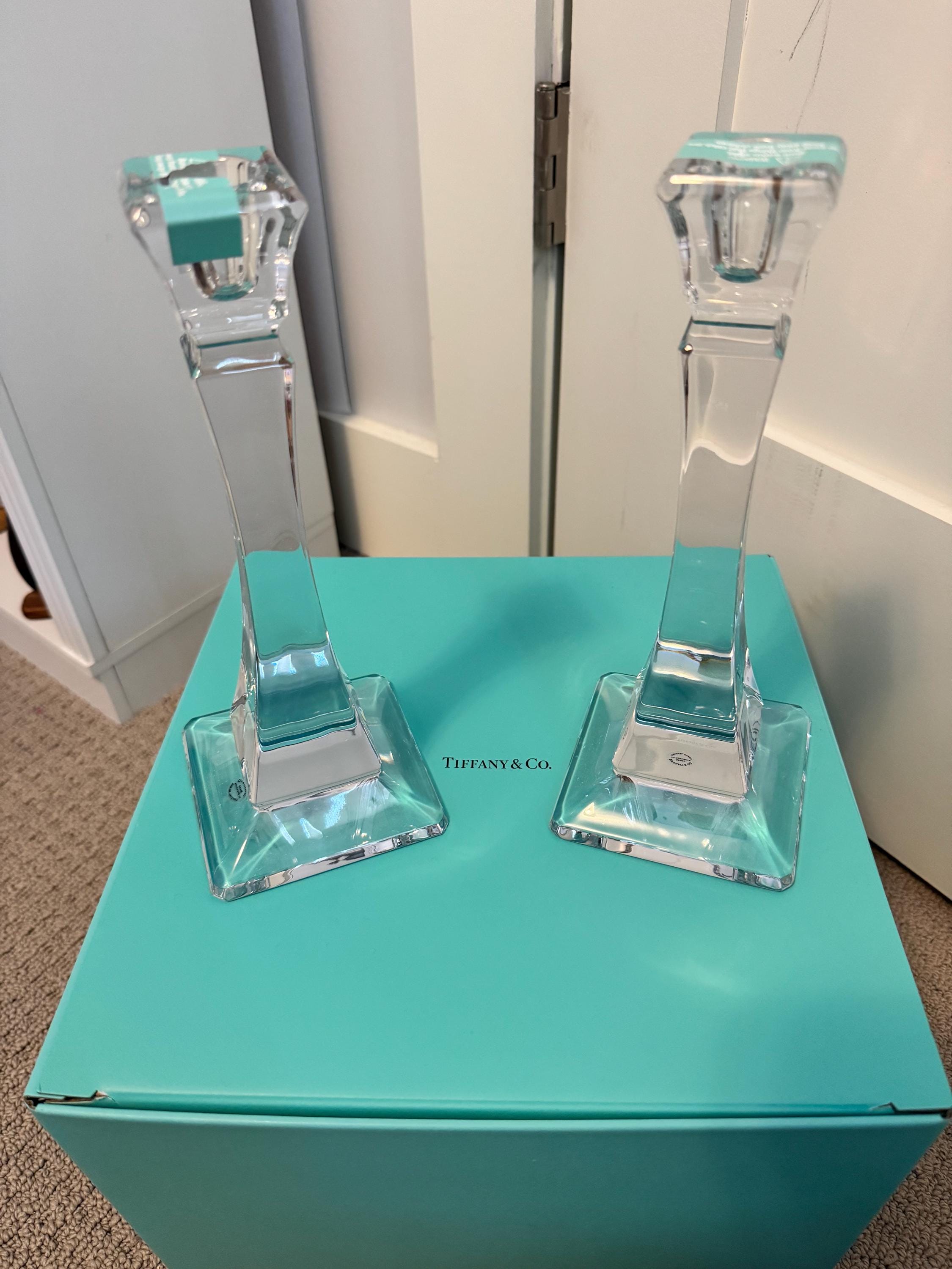 Tiffany & Co キャンドルスティック クリスタルスタンド ティファニー Tiffanys and Co Crystal Candlesticks - Etsy