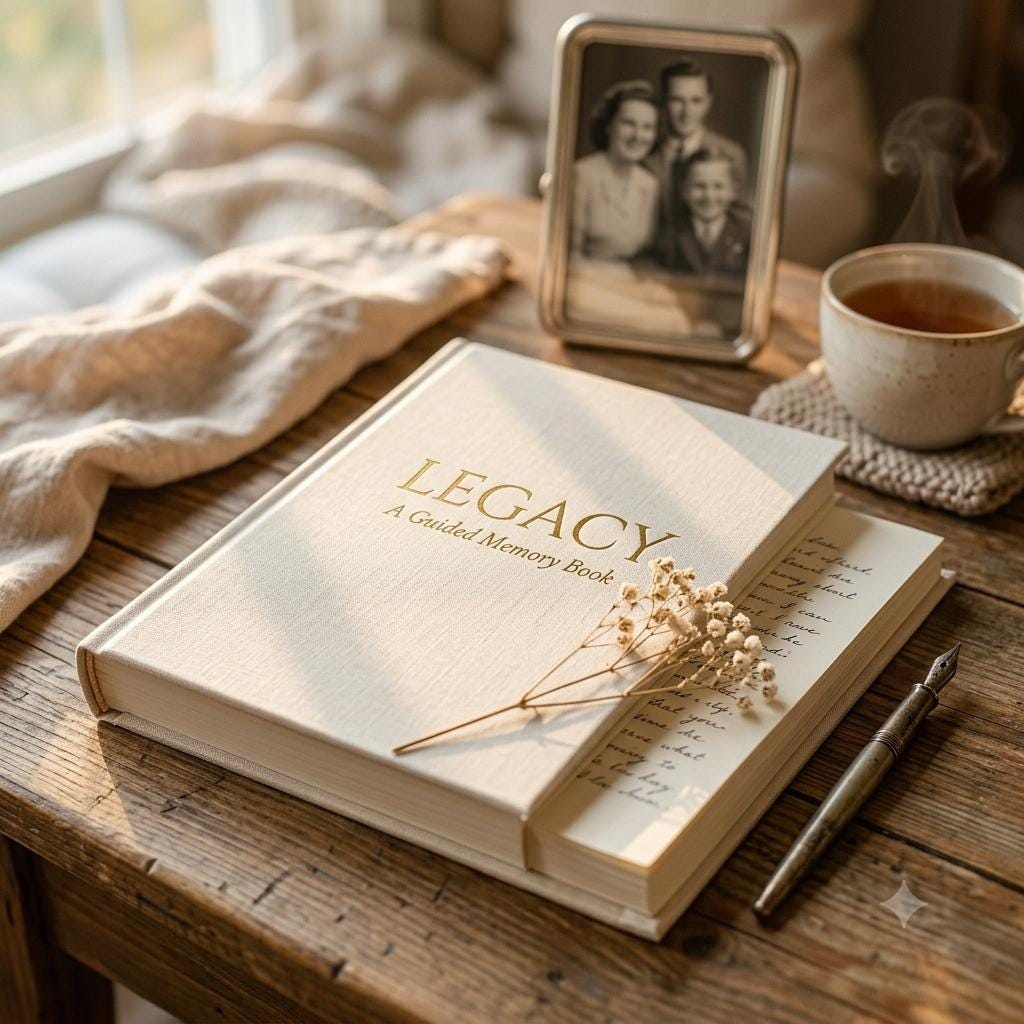 Legacy Memory Book for Seniors Guided Journal with 200+ Prompts Digital Gift for Grandparents
