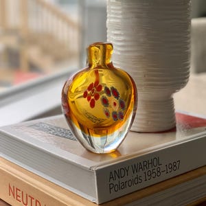Vintage Murano Millefiori Art Glass Vase: Hand-Blown Floral Decor