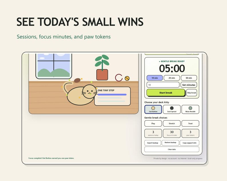 Offline Focus Timer for Windows: Desktop Pomodoro Study Tool bild 7