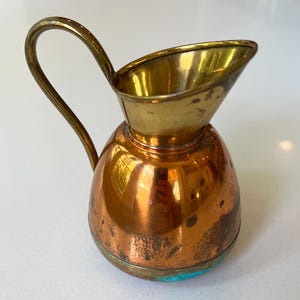 Vintage Peerage England Copper Brass Haystack Jug, English Kitchen Decor