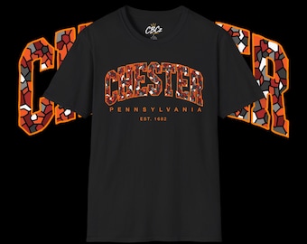 チェスターモザイクネームプリントTシャツ｜都市名グラフィックTシャツ