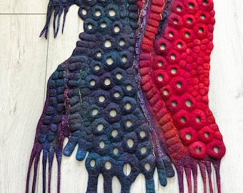 Macrame Wool Wall Hanging, Boho Wall Art, Abstract Textile Art , Fiber Wall Art Decor, Decor for Living Room