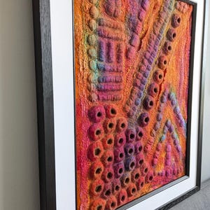 Wool Wall Art, Abstract Wall Art,  Wool Painting,Felted Tapestry,  Felt Wall Painting Decor, Home Decor, Art Gift
