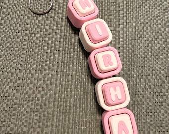 Clicker Keychain | Custom Name Fidget Keyring | 3D Printed Keyboard Keychain | Bag Tag | Kids Gift | Bridal Shower