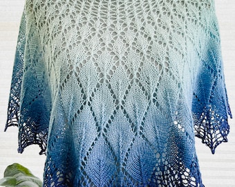 Lace Shawl, Hand Knit Shawl, Lace Scarf, Gradient, Hand Knit Lace, Shawl, Gifts for Her, Christmas Gifts, Womens Shawl, Womens Wrap