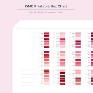 DMC Box Chart zum selbst ausdrucken (PDF Download)