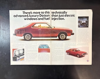 Original Vintage 1979 Datsun Skyline 240K Coupe 2-Page Centerfold Print Ad