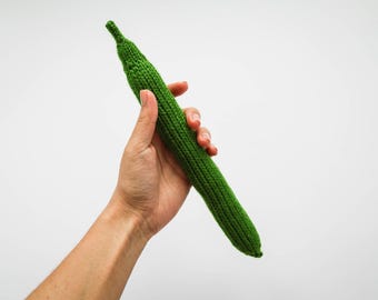 Stofftier Gemüse - Gurke - Gemüse - Spielzeug für Kleinkinder - Geschenk für Feinschmecker - Küchendeko - Stofftier - Waldorf Spielzeug
