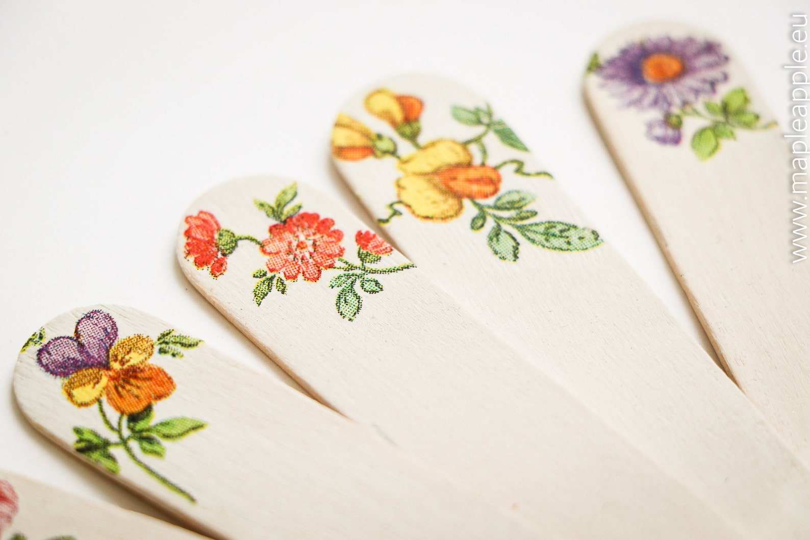 Marcadores de jardín floral conjunto de etiquetas de jardín | Etsy