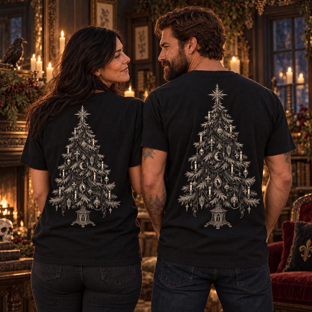 Gothic Christmas Tree dark holiday shirt