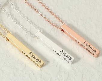 Custom Bar Necklace - Etsy