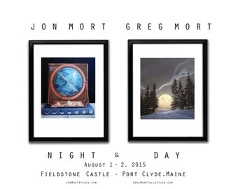 Poster Wall Art Decor Limited Edition signed Fine Art Poster by Greg Mort Mort NIGHT & DAY Open Studio