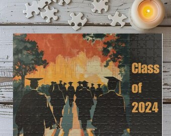 Class of 2024 Graduation Puzzle: Personalized Keepsake, Family Fun, Quality Time, Glossy Finish, Eco-Friendly, 250 Pieces, Gift Idea