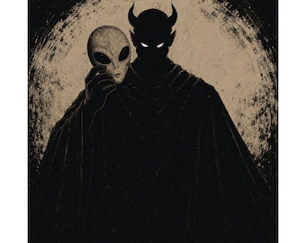 Póster sobre el engaño alienígena, arte mural cristiano, lámina de discernimiento bíblico (Giclée)