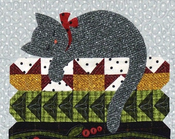 Cat on Quilts Pattern - Purrfectly Pieced Home Sweet Home Pattern -  ATN 1504