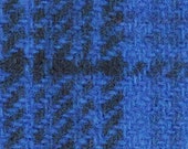 Hand Dyed Felted 100 Wool Fabric - Sky Blue Plaid Approx 12.5 quot x 17 quot - Applique Wool Fabric - Rug Hooking Wool Fabric