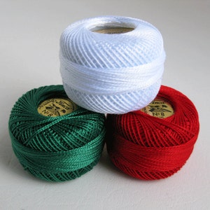 Perle (Pearl) Cotton Thread - Size 8 - Spring Green - 75 Yard