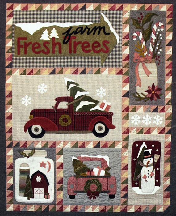 Christmas Gift Bags Red Truck Pattern Scale Christmas Gift Bags Red Truck Pattern Scale
