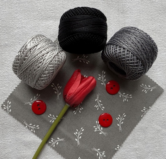 Perle Cotton: 8728 Light Shell Gray Perle Cotton: 8728 Light Shell Gray
