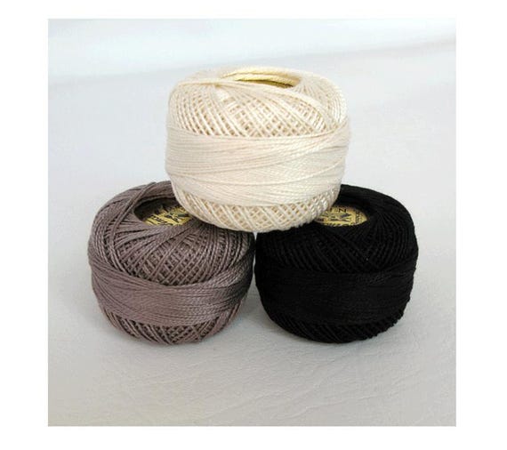 Perle Cotton: 8742 Medium Shell Gray Perle Cotton: 8742 Medium Shell Gray