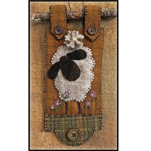 Country Sheep in the Wildflowers Wool Applique Pattern RCH HU  002 - Sebastian - Applique Patterns