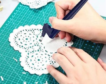 360 graders roterande skärverktyg, konstknivpenna i rostfritt stål för papper, vinyl och stencil-gör-det-själv-projekt