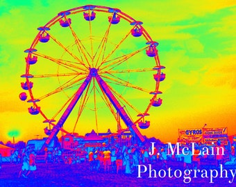 Photography print - "bonnaroo ferris wheel - Atomic"