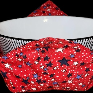 Bowl cozy Red White and Blue Stars