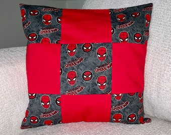 Handmade Spiderman Pillow, 100% Cotton Decor