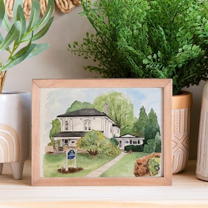 Custom Housewarming Gift, Watercolour Home Portrait, Watercolor Print, Home Portrait, Our First Home Gift, Wedding Gift Idea, Home Print