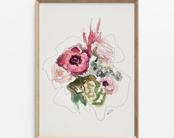 Aquarell Blumen Digitaler Download