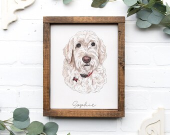 Geschenk für Haustierbesitzer, Hund Sympathiegeschenk, Haustier Porträt, einzigartiges Geschenk für Haustier Eltern, Hund zu Mama Geschenk, Geschenk zum Muttertag, Hund Mama Kunst