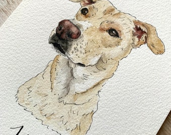 Aquarell Haustier Porträt, Benutzerdefinierte Haustier Porträt, Haustier Gedenkstätte, Haustier Liebhaber Geschenk, nachdenkliches Geschenk, Hundemalerei, Aquarell Porträt Kanada