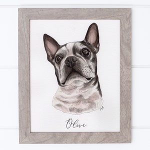100% Hand-Painted Pet Portrait From Photo Made to Order Dog & Cat Painting Family Pet Illustration customized dog to mom gift