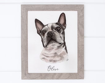 100% handgemaltes Haustierporträt vom Foto auf Bestellung Hunde- und Katzenmalerei Familie Haustier Illustration maßgeschneiderter Hund für Mama Geschenk