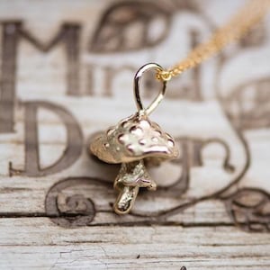 Mushroom Pendant - Silver or 14k Gold