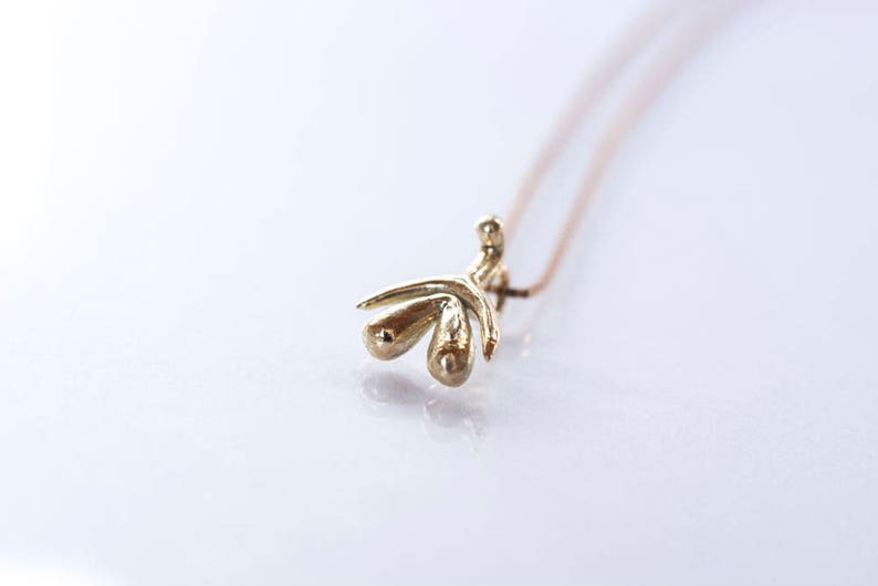 Anatomically Correct Clitoris Pendant in 14k Gold, Sterling Silver or Brass Feminist Girl Power image 4