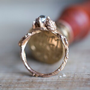 Custom Rose Gold Meteorite Engagement Ring Entwined Twigs - Etsy