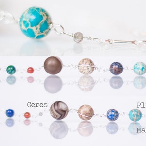 Solar System Backlace Necklace Stone Bead Planets image 5