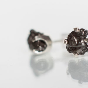 Meteorite Earrings with Sterling Silver and Campo del Cielo