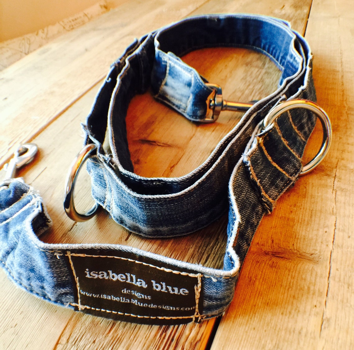 Celtic Sport Blue Jeans Leather Dog Leash main image 1