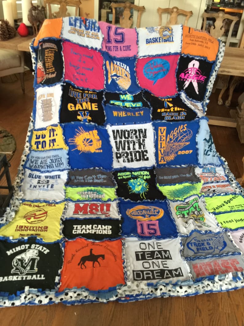 memory blankets made from shirts