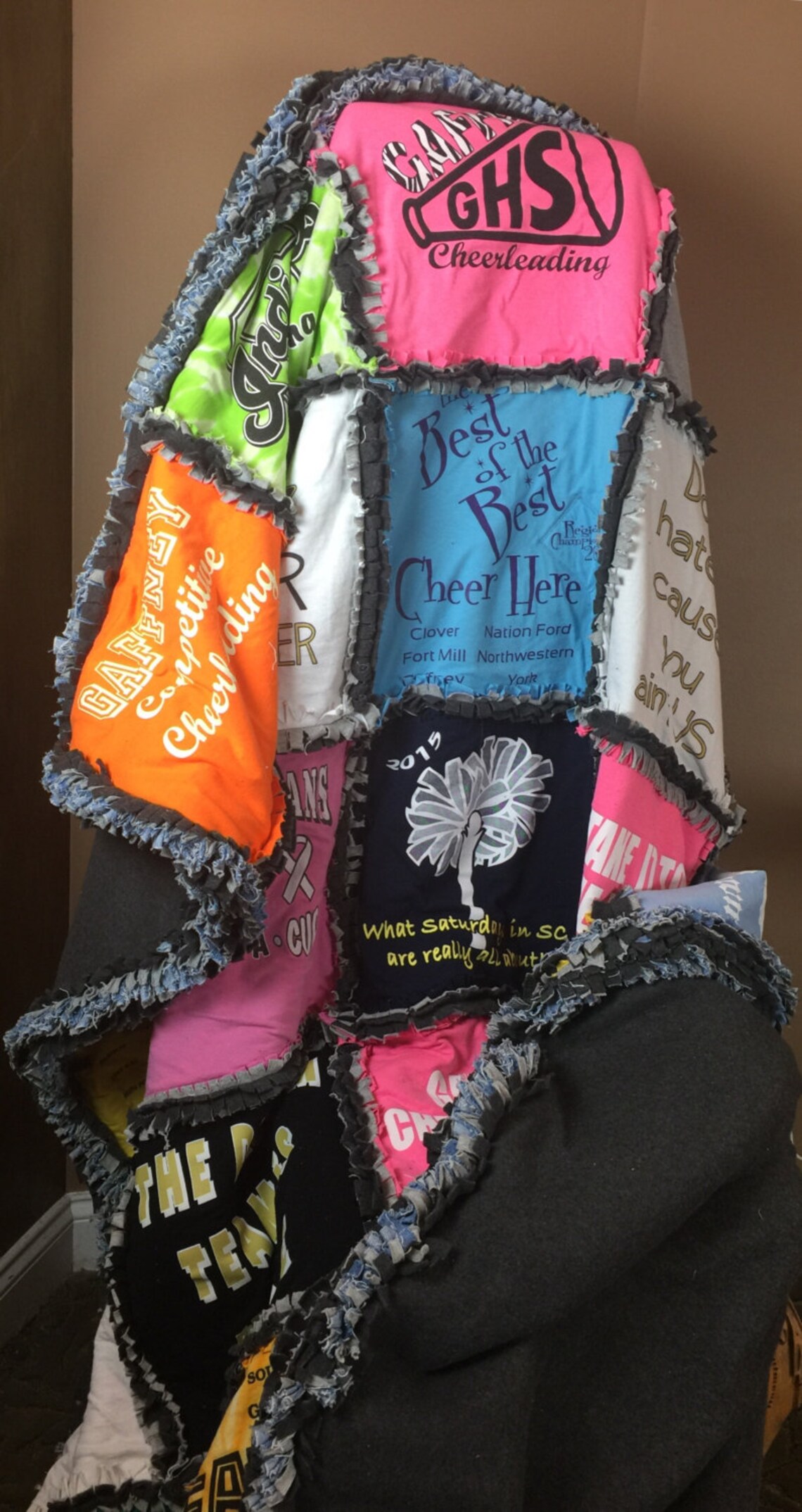 Ragged Tshirt Blanket Custom Memorial Blanket Concert Etsy