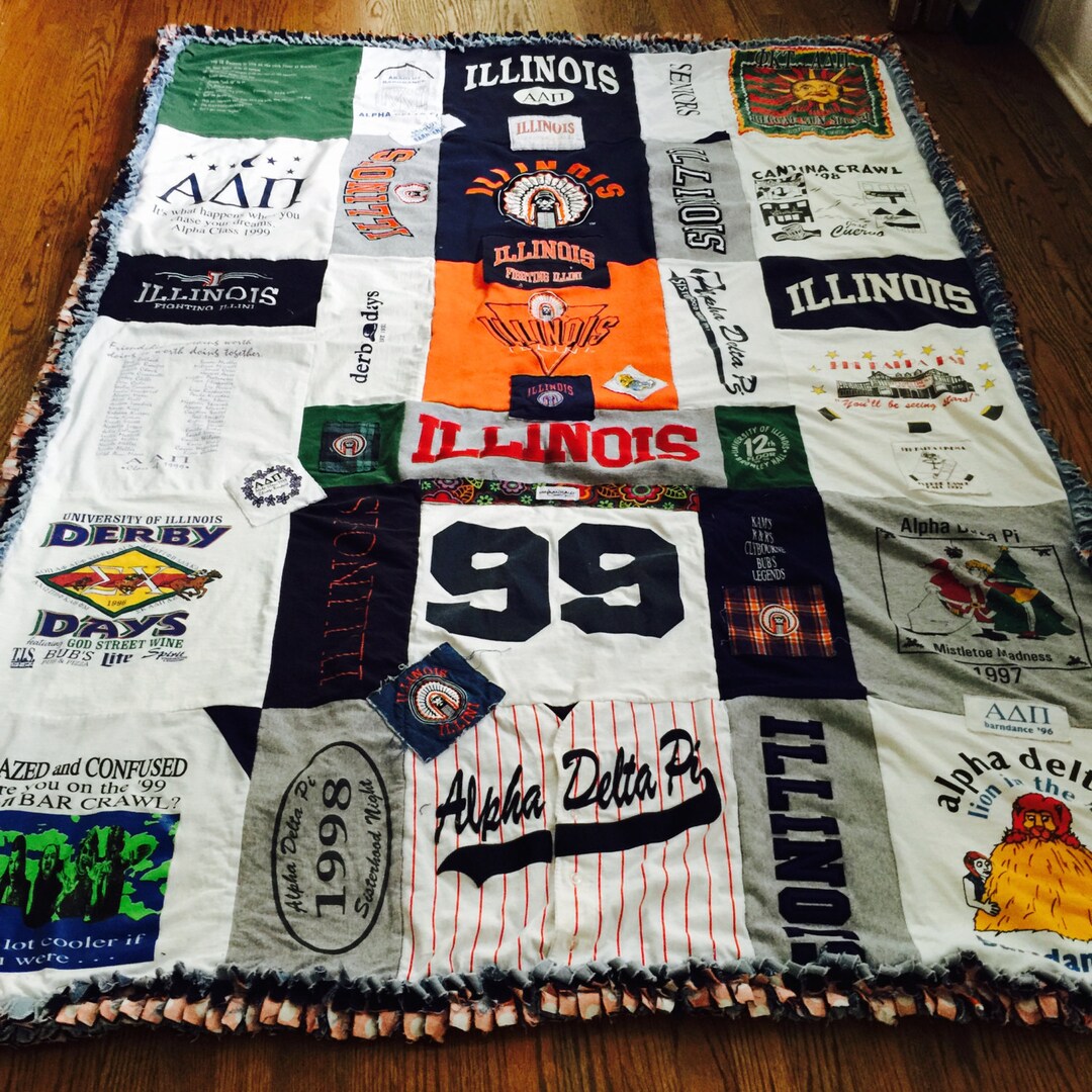 Custom Made Tshirt Blanket Etsy