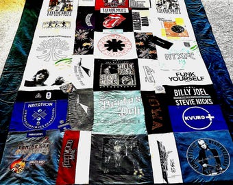 Custom made T-Shirt blanket. Double sided. Memory blanket, T-Shirt Quilt, Memory Quilt,