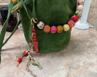 Colorful Beaded Purse Handle Charms