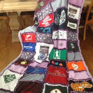 CUSTOM, HANDMADE, RAGGED, T-shirt Blanket, T-shirt Quilt - Etsy