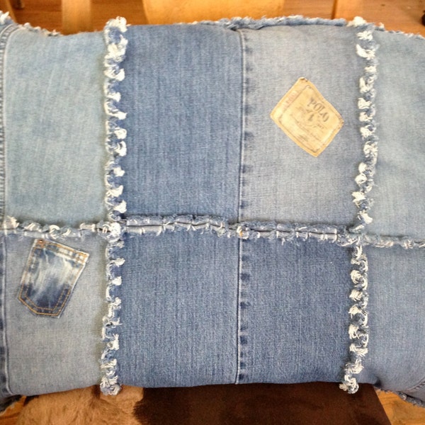 Dog Bed, Large Denim Dog bed, Recycled Denim Dog Bed,